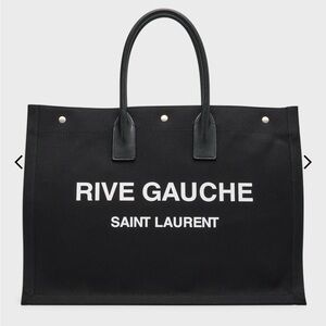 Saint Laurent Rive Gauche Tote- Black and White
